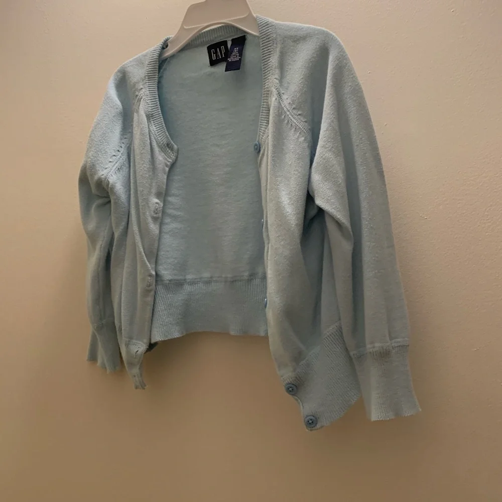 Gap Kids Girls Light Blue Tee and Cardigan Set Size XS‎